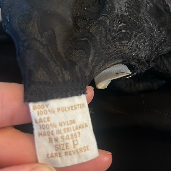 Victoria secret vintage stunning black slip dress with front slit size p petite - Picture 10 of 13